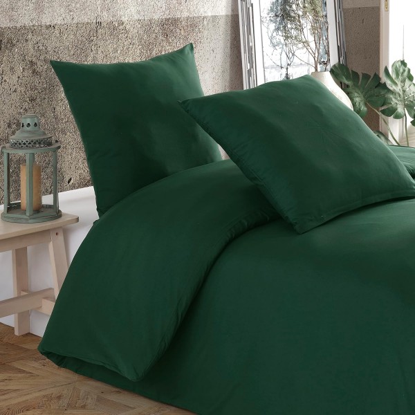 Vency 일반 이불 커버 220 x 240 cm, 베갯잇 2개 포함 65 x 65 cm 녹색 - 지퍼가 있는 성인용 침대 린넨 220 x 240 cm - 면 침대 린넨 240 x 220 cm Vert