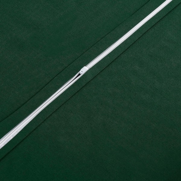 Vency 일반 이불 커버 220 x 240 cm, 베갯잇 2개 포함 65 x 65 cm 녹색 - 지퍼가 있는 성인용 침대 린넨 220 x 240 cm - 면 침대 린넨 240 x 220 cm Vert