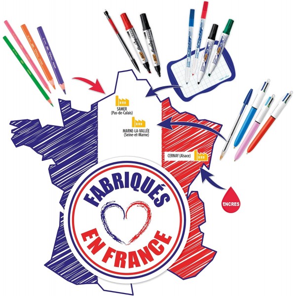 BIC Permanent Marker Marking 2000 ECOlutions 12개 상자 및 Marking 2300 Permanent Marker, 빨간색, 12개 팩, 골판지용 방수 펜