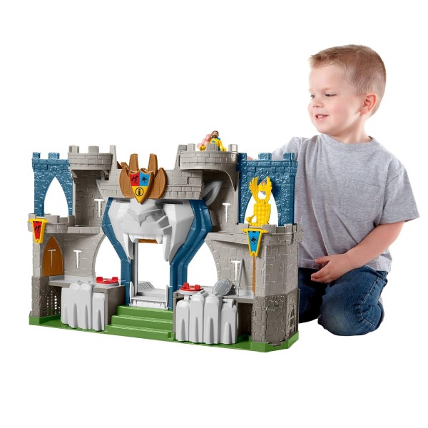 Fisher-Price Imaginext HCG45 라이온 킹덤 중세 플레이 세트 피규어 포함 3~8세 장난감