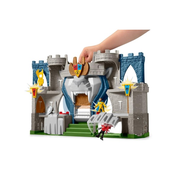Fisher-Price Imaginext HCG45 라이온 킹덤 중세 플레이 세트 피규어 포함 3~8세 장난감