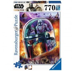 Ravensburger Star Wars The Mandalorian: 헬멧 770피스 성인용 대형 직소 퍼즐 - 16917 - 모든 조각은 독특하며 소프트클릭 기술로 조각이 완벽하게 맞습니다.