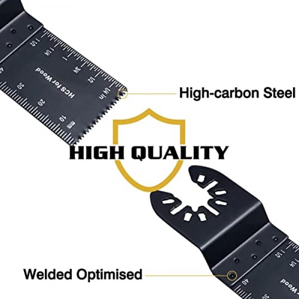 200Pcs 진동 도구 블레이드 전문 범용 진동 톱 블레이드 Dewalt, Milwaukee, Makita, Ryobi, Rockwell, Bosch와 호환되는 목재 멀티 도구 블레이드