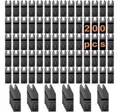 200Pcs 진동 도구 블레이드 전문 범용 진동 톱 블레이드 Dewalt, Milwaukee, Makita, Ryobi, Rockwell, Bosch와 호환되는 목재 멀티 도구 블레이드