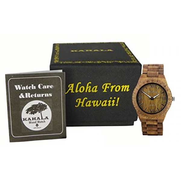 티크목으로 만든 훌라걸 수제 나무 시계 - Kahala #7T