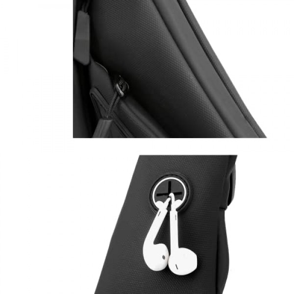 LOCAL LION 가슴 가방 도난 방지 슬링 가방 크로스 바디 가방 숄더백 남성 여성 패니 팩 방수 블랙 블랙 6-l