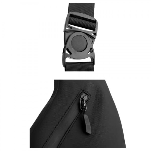 LOCAL LION 가슴 가방 도난 방지 슬링 가방 크로스 바디 가방 숄더백 남성 여성 패니 팩 방수 블랙 블랙 6-l