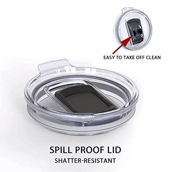 Ideus 20온스 텀블러, 물 튀김 방지 슬라이딩 뚜껑이 있는 여행용 커피 머그, 가정 및 사무실용 이중벽 스테인레스 스틸 진공 단열 커피 머그, 음료를 뜨겁게 또는 차갑