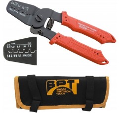 Engineers Precision Crimping Pliers PA-09 80개의 서로 다른 핀 및 D-Sub 커넥터 접점에 걸친 AWG32-AWG20 전선용 최고의 정밀 압착 도구, 내유성 그립(PA-09 + 무료 도구 파우치)