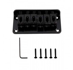 Metallor 탑 로드 기타 브리지 테일피스 고정 하드테일 안장 브리지 6현 펜더 Strat Tele 스타일 일렉트릭 기타 부품과 호환 가능 블랙.