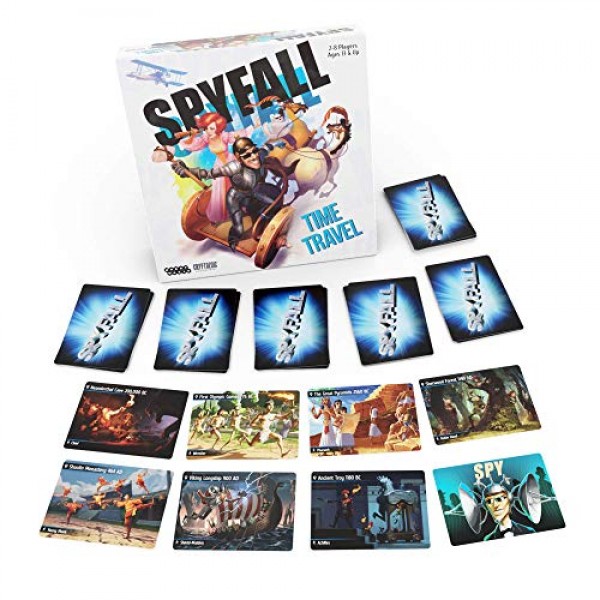 Spyfall 시간 여행 - 완벽한 파티 게임 - 과거와 미래로 가서 스파이를 찾으세요 - 2~8인용 - 청소년 및 성인을 위한 보드 게임 - 13세 이상