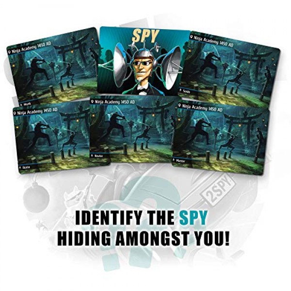 Spyfall 시간 여행 - 완벽한 파티 게임 - 과거와 미래로 가서 스파이를 찾으세요 - 2~8인용 - 청소년 및 성인을 위한 보드 게임 - 13세 이상