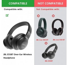 교체 용 이어 패드 폼 쿠션 부품 커버 JBL E55BT E 55 BT 블루투스 무선 헤드셋 Standart Black