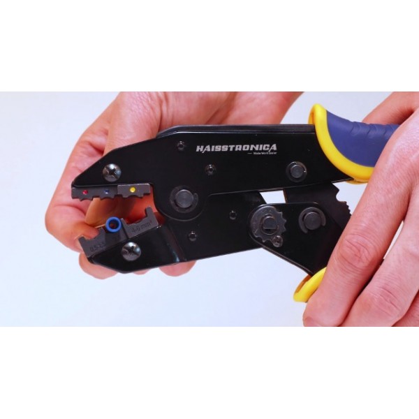 haisstronica 절연 전기 와이어 커넥터용 압착 도구-AWG 22-10 래칫 크림퍼 도구-래칫팅 와이어 압착 도구-절연 커넥터 및 와이어 터미널 HS-9327에 사용 가능