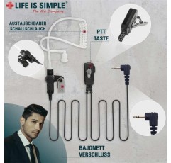 LIFE IS SIMPLE 양방향 무전기 헤드셋 for Motorola Talkabout | Motorola Talkabout T62, Motorola Talkabout T82 등을 위한 워키토키 헤드셋 | 마이크가 있는 워키토키 헤드셋(PTT)