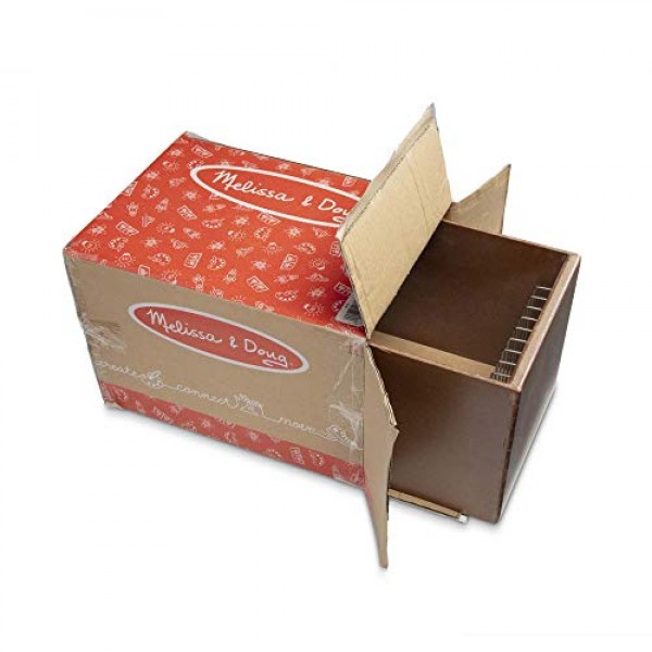 Melissa & Doug 천연 나무 퍼즐 보관 케이스(퍼즐 12개 보관) - 나무 퍼즐 랙 정리함