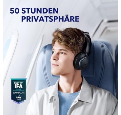 Anker Space Q45 Bluetooth 헤드폰의 soundcore, 최대 98%의 적응형 활성 소음 제거, 50시간 재생, 앱 제어, LDAC Hi-Res 무선 오디오, 가벼운 디자인, 선명한 통화 블랙