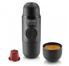 WACACO Minipresso NS, 휴대용 에스프레소 머신, 호환 가능한 Nespresso 오리지널 캡슐 및 호환 제품, 여행용 커피 메이커, 피스톤 동작으로 수동 작동