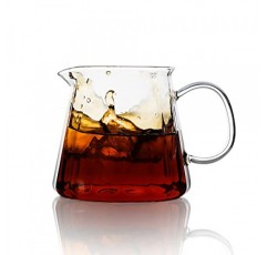 Watchget 유리 커피 Carafe 500ml 커피 서버 위에 부어 내열성 붕규산 유리 커피 포트 메이커 17oz Clear