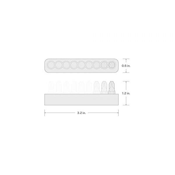 TEKTON 1/4인치 미터법 보안 육각 비트 세트, 레일 포함, 9피스(2-6mm) | DZX93004