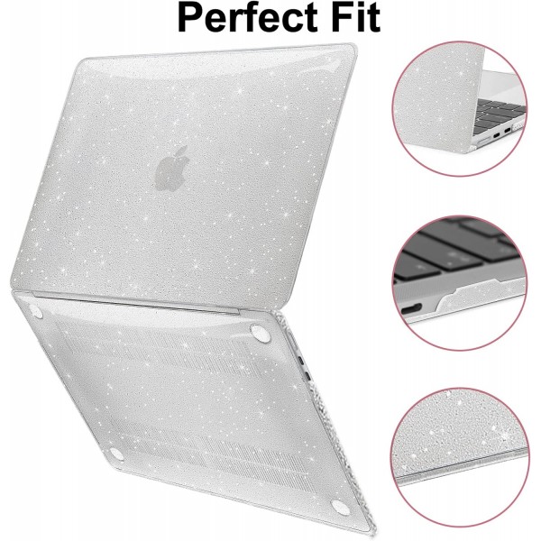 MacBook Air 13.6 인치 2023 2022 M2 A2681과 호환되는 ZAOJUP 케이스, Liquid Retina 디스플레이 터치 ID, 반짝이는 플라스틱 하드 쉘 케이스 + MacBook Air M2 케이스용 키보드 커버, 글리