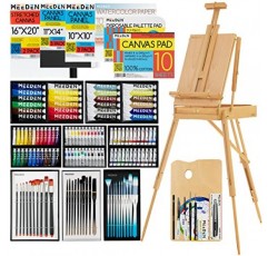 MEEDEN 149개 미술 용품(프렌치 이젤 포함), 예술가용 올인원 페인팅 세트