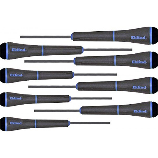 EKLIND 92400 PSD 육각(알렌) 정밀 드라이버 - 8개 세트 미터법 MM 크기 0.7-4