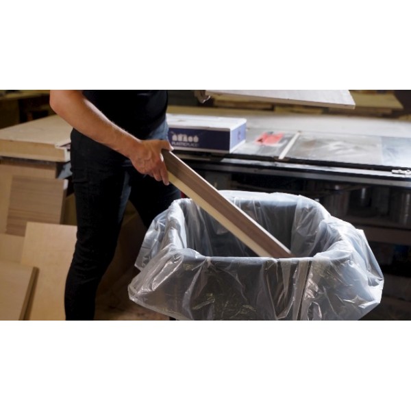 Plasticplace 8갤런 쓰레기 봉투 â”‚ 0.7mil â”‚ 흰색 졸라매는 끈 쓰레기통 라이너 â”‚200개(1팩)