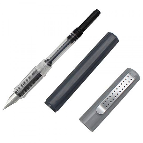 5 PCS Jinhao 248 만년필 Fine Nib 5색 세트(리필 가능 변환기 포함, 어두운 색상)