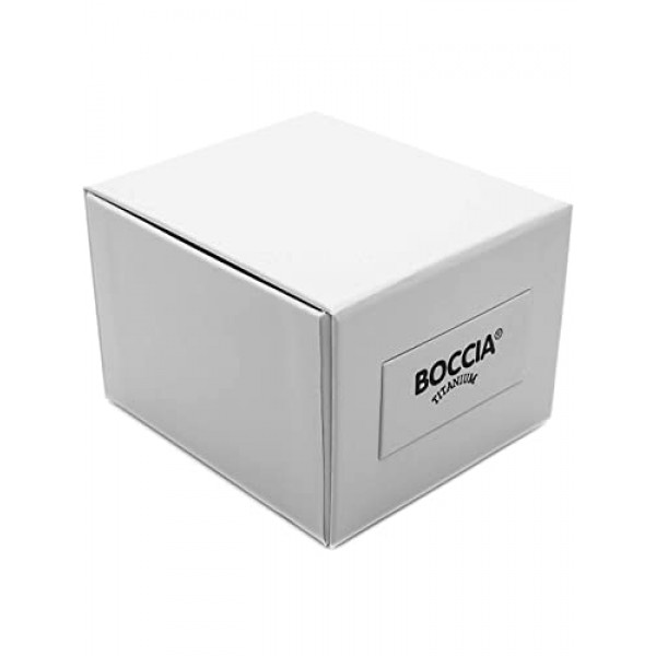 보치아 남성용 크로노그래프 쿼츠 시계, 티타늄 스트랩 3751-03, 브레이슬릿