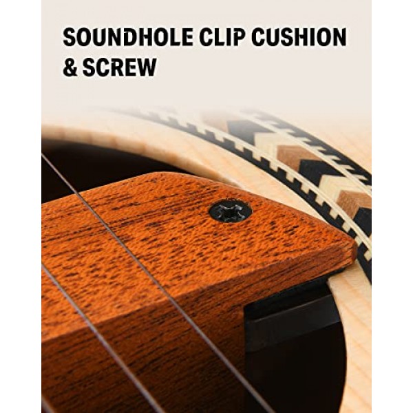 Donner 어쿠스틱 기타 픽업, DSS-6 기타 픽업 험버커 볼륨 톤 조절 기능이 있는 패시브 마호가니 사운드홀 픽업, 3.8 ~ 3.94 사운드홀 직경에 적합