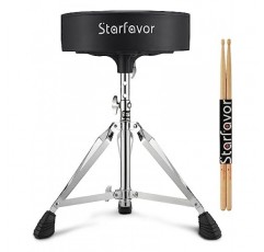 Starfavor 드럼 왕좌 조정 가능한 드럼 스툴 패딩 드럼 시트 드러머 의자 드럼 스틱 5A 메이플, ST-300