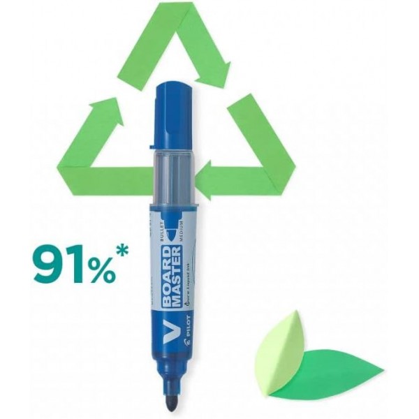 파일럿 만년필 5080KIT - 화이트보드 마커 V-Board Master Begreen, 5종, 두께: 2.3mm, 검정/빨강/파랑/초록/주황 5색 1