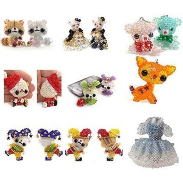 HIQE-FL 14400 조각 3mm 미니 유리 구슬, DIY 팔찌 DIY, 보석 만들기, DIY 구슬 세트, 보석 공예 Fadeless 색상, 생일 선물 (B)