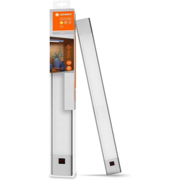 배터리 구동 등기구 LED: 캐비닛 밑면용, Linear LED Slim / 8W, 220… 240V, 빔 각도: 110°, Warm White, 3000K, 본체 재질: 알루미늄/폴리카보네이트(pc), IP20, 1팩 LinearLED Slim 50cm