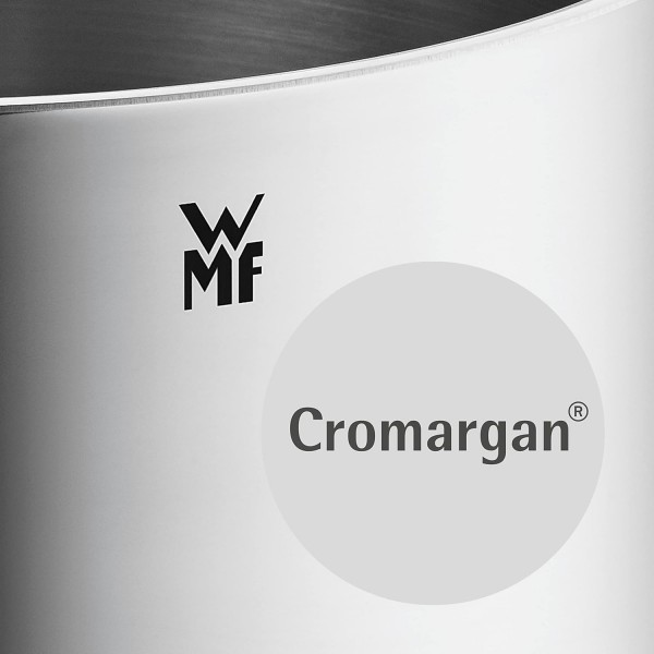 WMF Function 4 스튜팬 라지 24cm, 유리뚜껑, 인덕션 캐서롤 5.7l, Cromargan 광택 스테인리스 스틸, 4가지 붓기 기능, 내부 저울, 레드