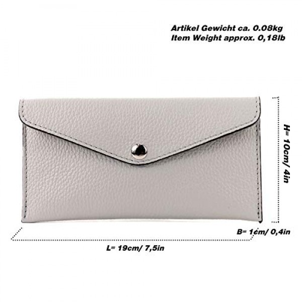 modamoda de - P03 - 이탈리아 여성용 지갑 리얼 가죽 롱