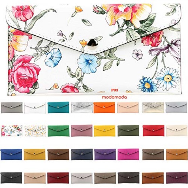 modamoda de - P03 - 이탈리아 여성용 지갑 리얼 가죽 롱