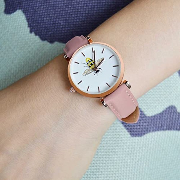 WOCCI 꽃 시계 밴드, 정품 가죽 교체 스트랩, 퀵 릴리스 밴드, 스테인레스 스틸 걸쇠, 18mm 20mm 22mm