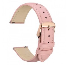 WOCCI 꽃 시계 밴드, 정품 가죽 교체 스트랩, 퀵 릴리스 밴드, 스테인레스 스틸 걸쇠, 18mm 20mm 22mm