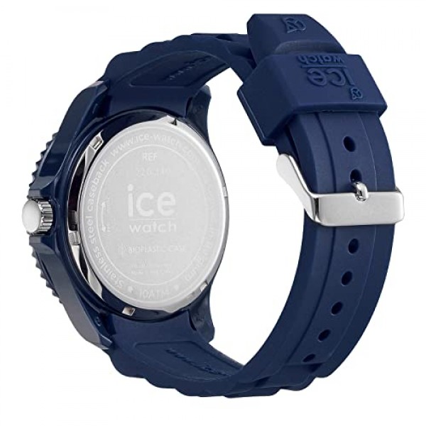 Ice-Watch - ICE Forever 다크 블루 오가닉 - 실리콘 스트랩이 있는 블루 남성용 시계 - 020340(대형), 파란색, 020340