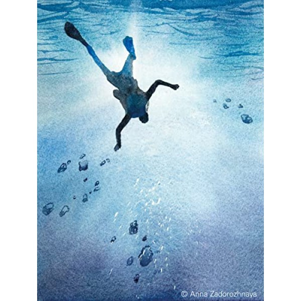 Schmincke - HORADAM® AQUARELL, 슈퍼 과립화, 14 955 044 심해 검정, 1/2 팬, 매우 강한 과립화 색상, 최고급, 슈퍼 과립화 수채화 물감