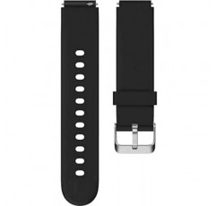 시계 밴드 - 퀵 릴리스 실리콘 시계 스트랩 - 스트랩 크기 버클 선택(스테인리스 스틸 블랙) - 19mm, 20mm, 22mm 시계 스트랩