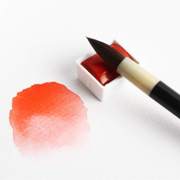 Sennelier 엑스트라 파인 수채화 물감, 수채화 물감 상자, 금속 상자, 프랑스산 12 x 1/2 팬 및 Da Vinci XS Synthetic Brush Travel(Sennelier FRANCE)