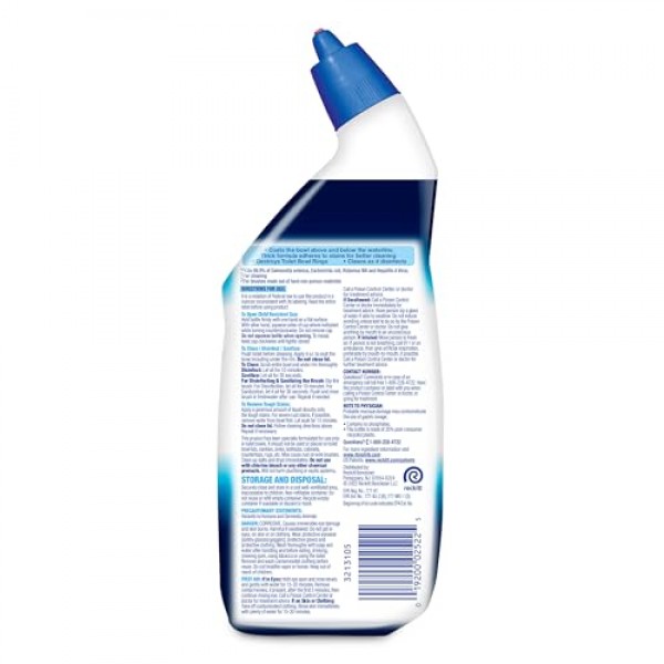 Lysol Power 변기 클리너 젤, 청소 및 소독용, 얼룩 제거용, 24oz ,9 Ct, (포장은 다를 수 있음)