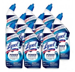 Lysol Power 변기 클리너 젤, 청소 및 소독용, 얼룩 제거용, 24oz ,9 Ct, (포장은 다를 수 있음)