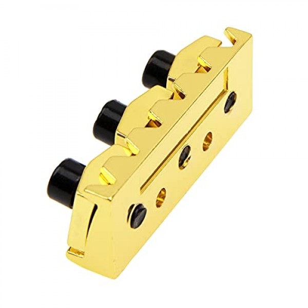 2Pcs Yotones 42mm 금속 기타 현 잠금 너트 플로이드 로즈 스타일 일렉트릭 기타 트레몰로 브리지 잠금 시스템과 호환 가능 (골드)