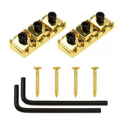 2Pcs Yotones 42mm 금속 기타 현 잠금 너트 플로이드 로즈 스타일 일렉트릭 기타 트레몰로 브리지 잠금 시스템과 호환 가능 (골드)