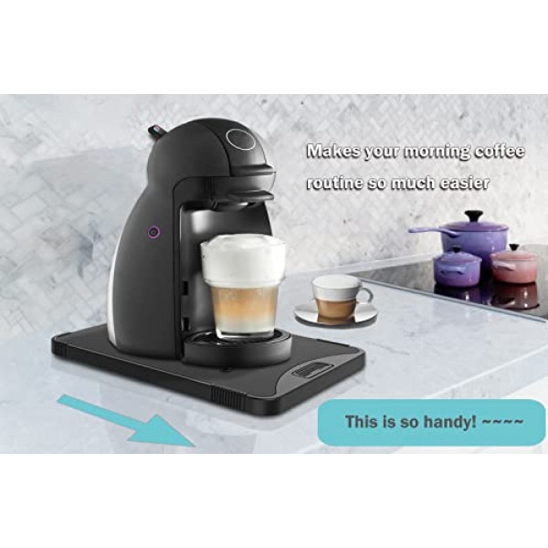 ARGOMAX 가전 롤링 트레이, 커피 메이커 슬라이더, 커피 풀 아웃 트레이, 슬라이딩 커피 메이커 트레이, 앞뒤로 슬라이딩.