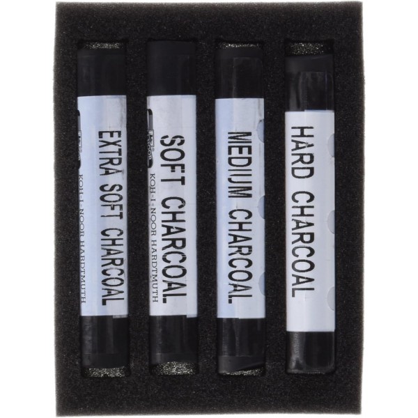 R-K5704-8694 - Koh-i-noor -Gioconda의 차콜 세트. 4가지 경도. 싸구려 탑